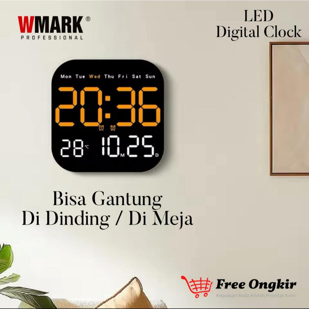 Jam Meja Dinding Digital Stop Watch Countdown Countup Led Weker / Digital Alarm Clock Suhu Temperatu
