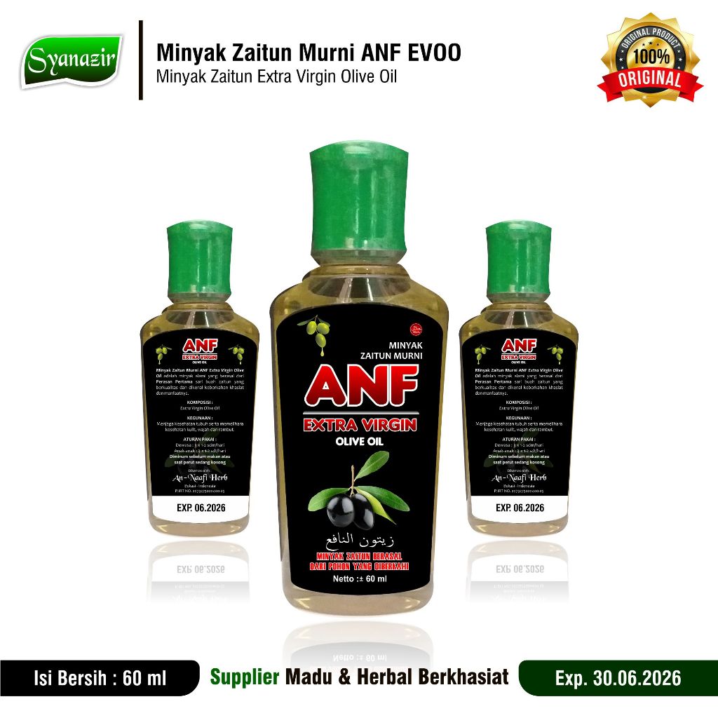 

Minyak Zaitun Murni Extra Virgin An-Naafi 60 ml