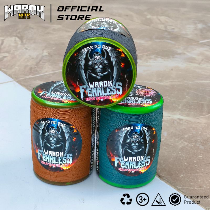 Gelasan WAROK FEARLESS size 0,17 Bahan Gold import premium Klos 5000Yard halus berasa tajam