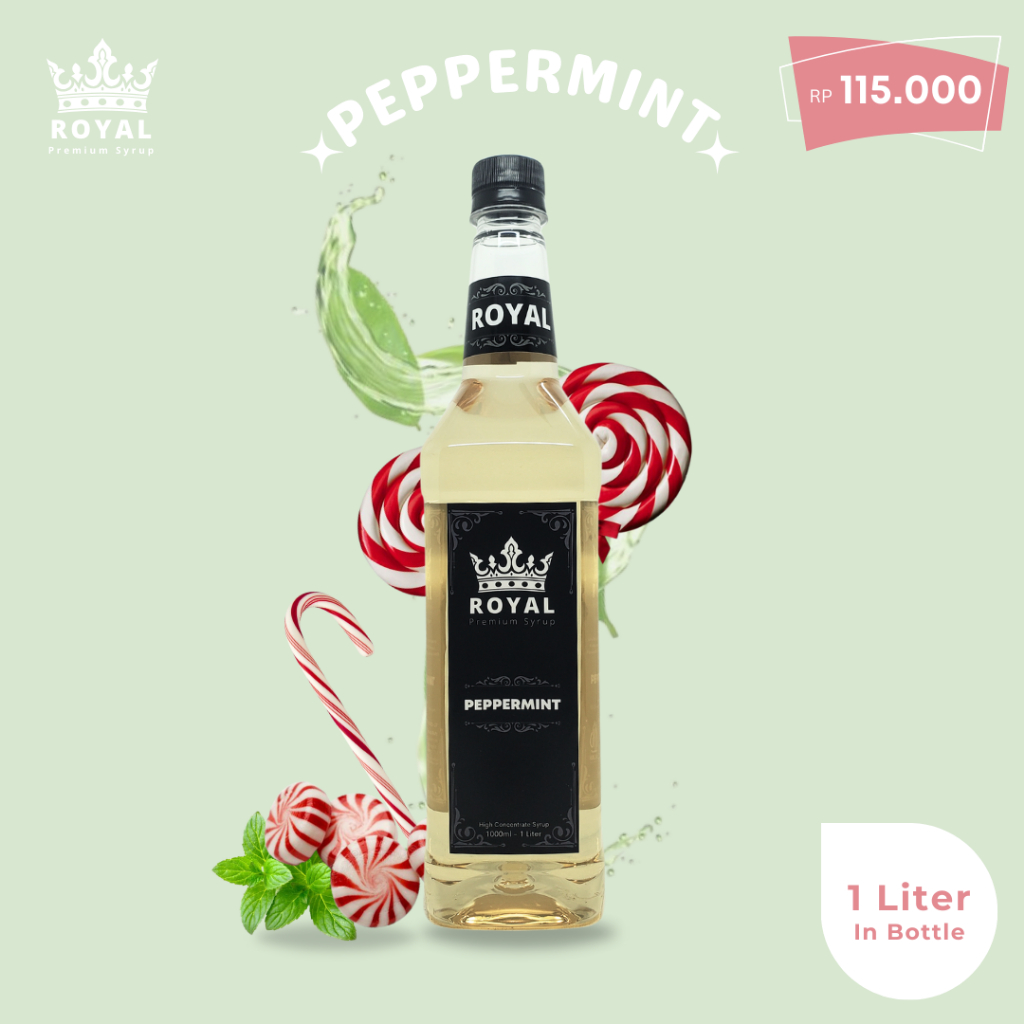 

Royal Peppermint Syrup - Sirup Peppermint (Premium Quality) - 1 Liter