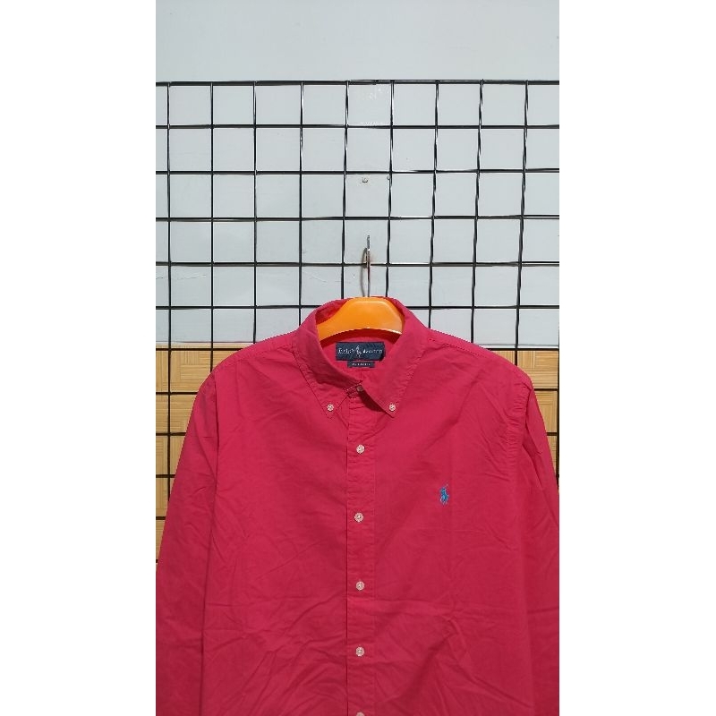 Kemeja Ralph Lauren Polos Pink Second Original