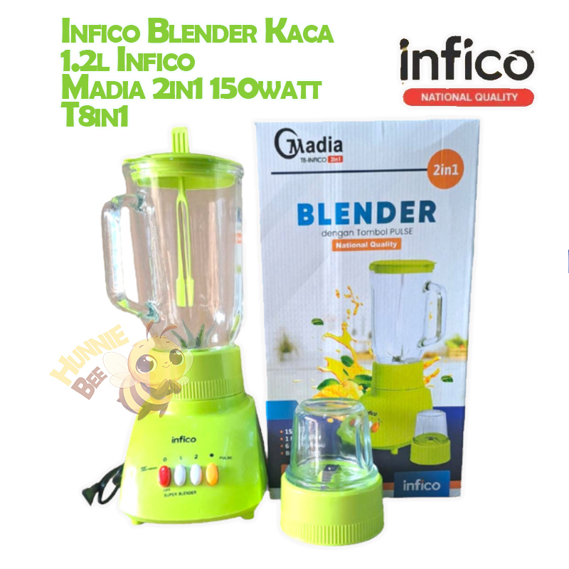 Infico Blender Kaca 1.2l Infico Madia 2in1 150watt T8in1