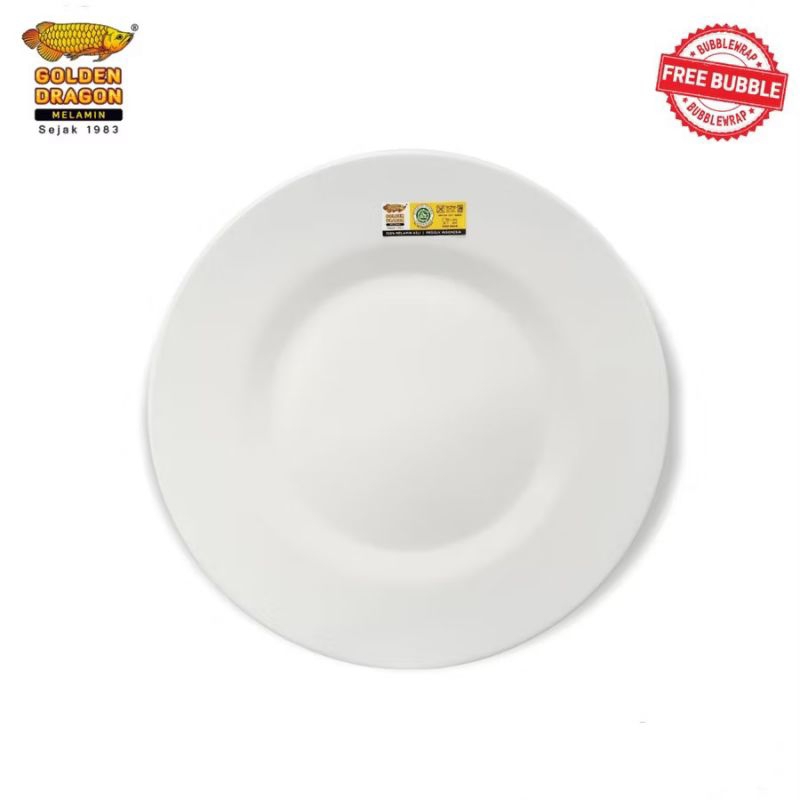 Piring Makan Ceper Melamin 10 Inch - Golden Dragon P0210