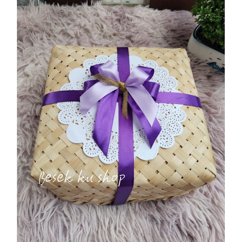 Besek bambu cantik 22x22 sepasang