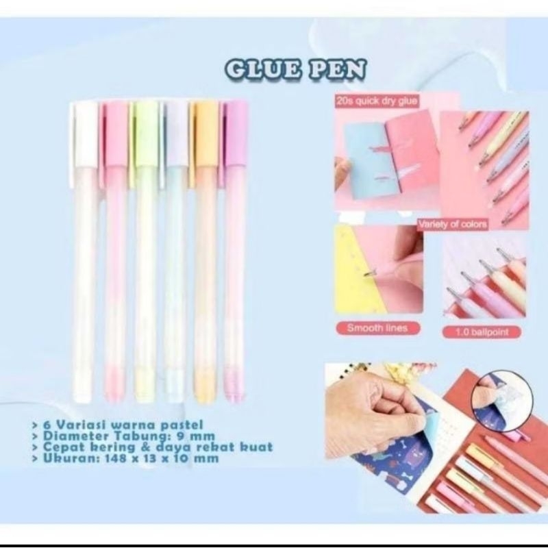 

Pulpen Lem Cair Glue Pen Colour Liquid Glue Pen Bolpoin Lem Kertas