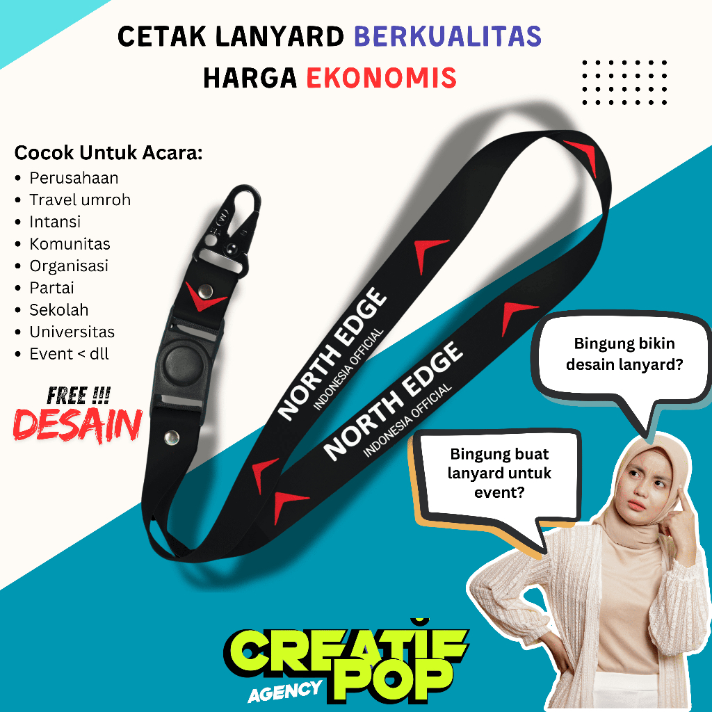 

CREATIF POP - Tali Lanyard Premium Custom North Edge