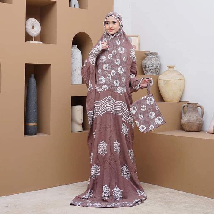 Mukena Batik Terusan Dewasa Jumbo Free Tas Mukena Batik Lajur Lajuran Jumbo Rayon Samitex Terbaru Mu