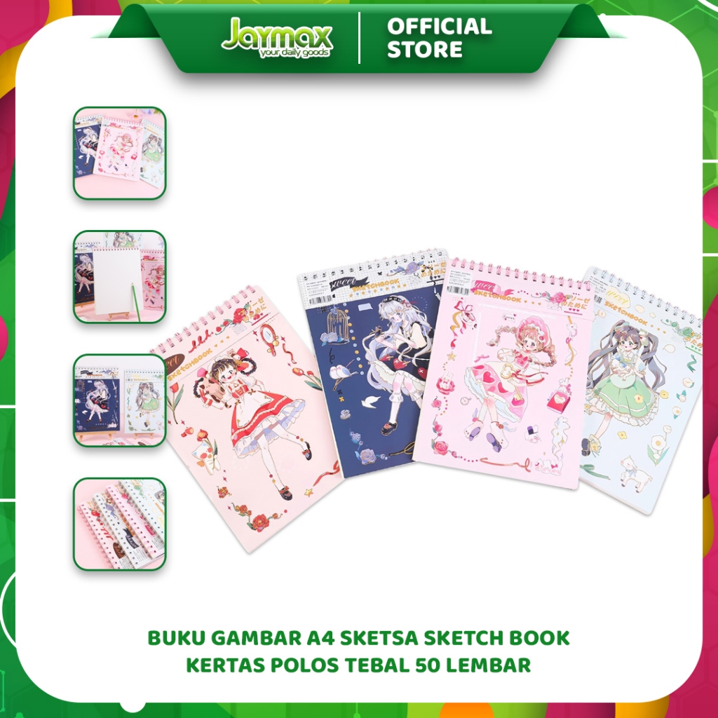 

BUKU GAMBAR A4 SKETSA SKETCH BOOK KERTAS POLOS TEBAL 50 LEMBAR