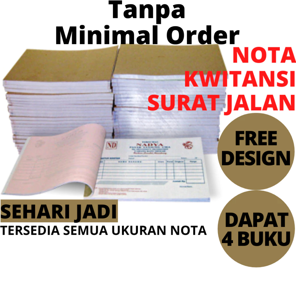 

[TERLENGKAP] NOTA TOKO CUSTOM 1 2 3 RANGKAP / PLY BON SURAT KWINTANSI SURAT JALAN INVOICE FORMULIR SLIP GAJI FORM
