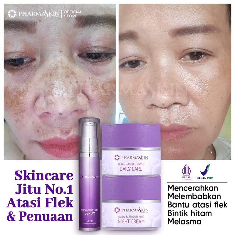 Krim Plek Hitam Membandel By Pharmaskin Solution | Intensive Flek Daily | Pharmaskin Paket Flek