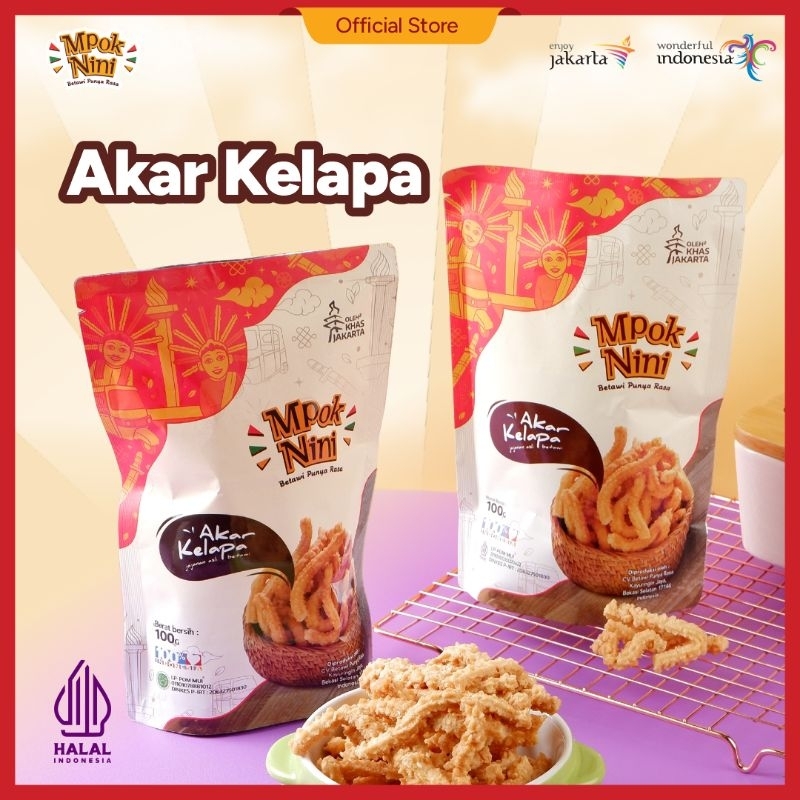 

Kue Akar kelapa khas Betawi 100g | Oleh-Oleh Jakarta | Mpok Nini