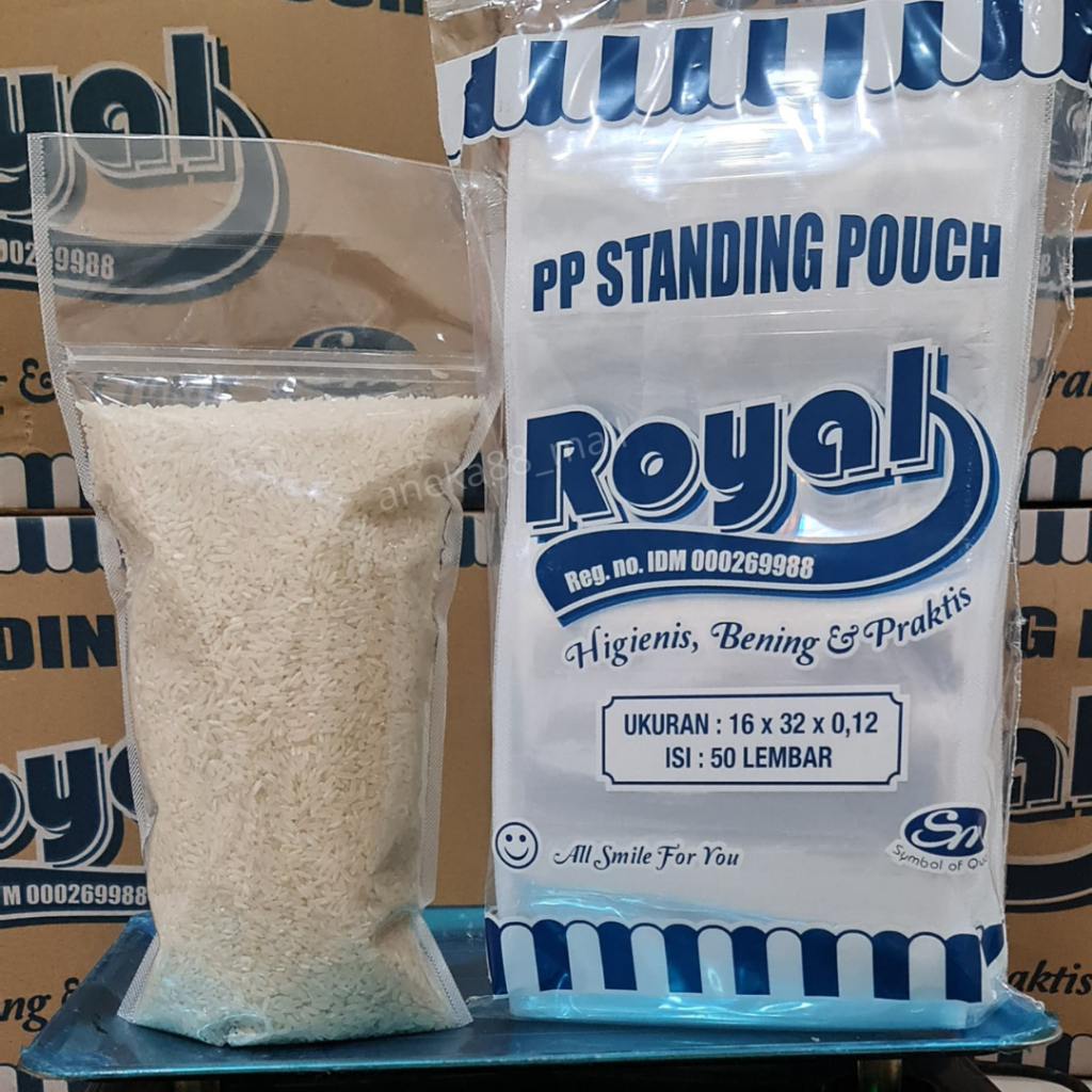 50PCS Standing Pouch 16x32Cm Zipplock Pouch - Standing Pouch Clear Zipplock Sealer Makanan Ringan