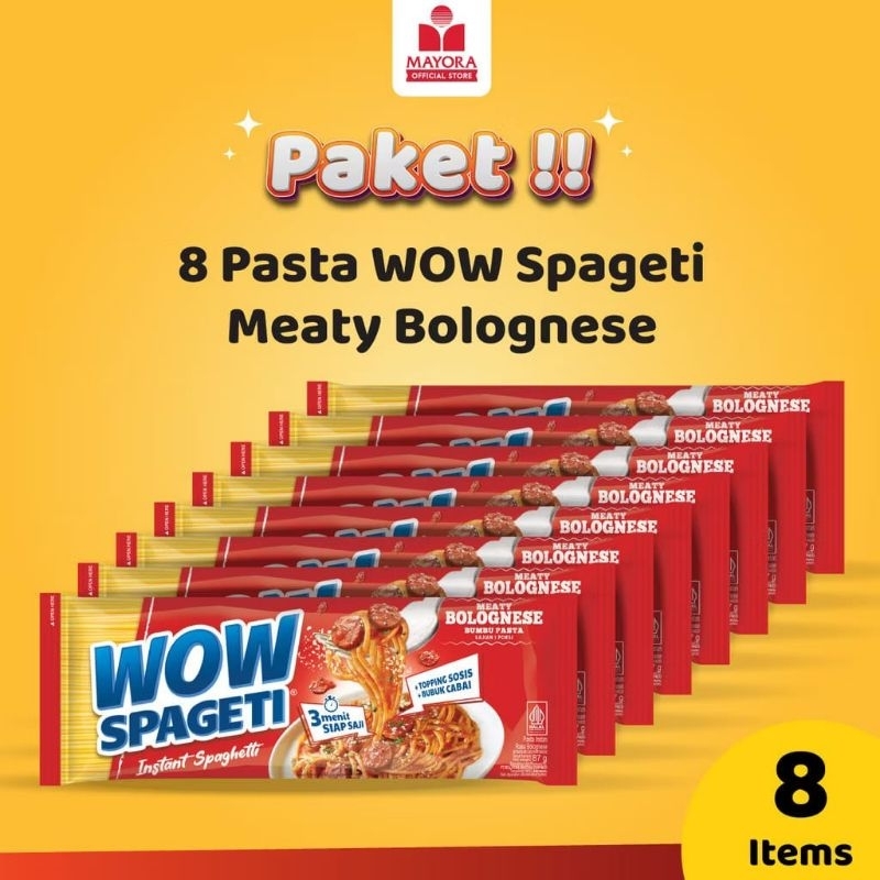 

PAKET 8 Pasta WOW Spageti Meaty Bolognese
