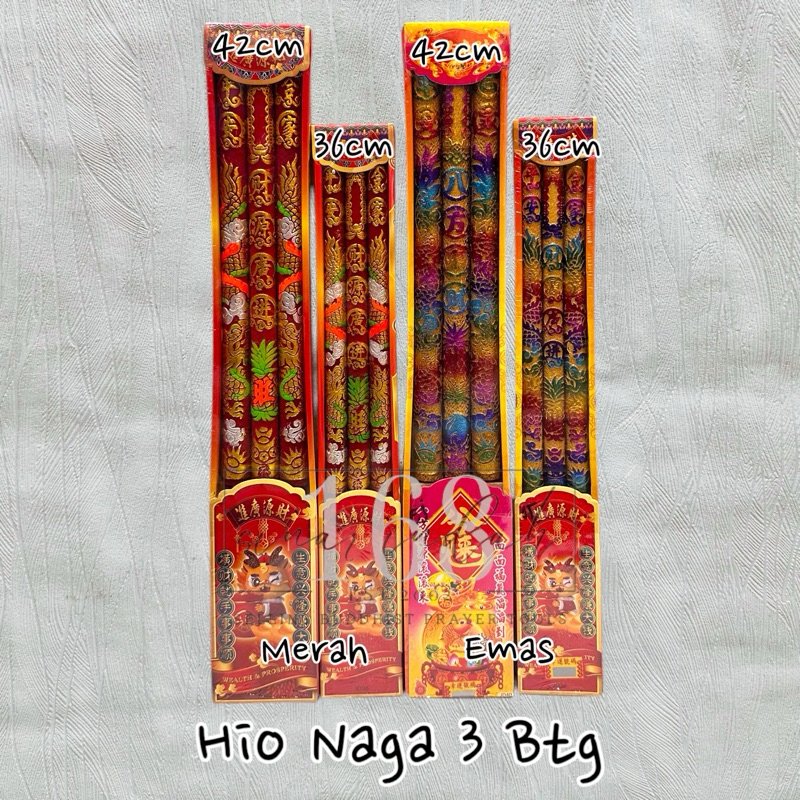 HIO NAGA 3 BATANG RED & GOLD