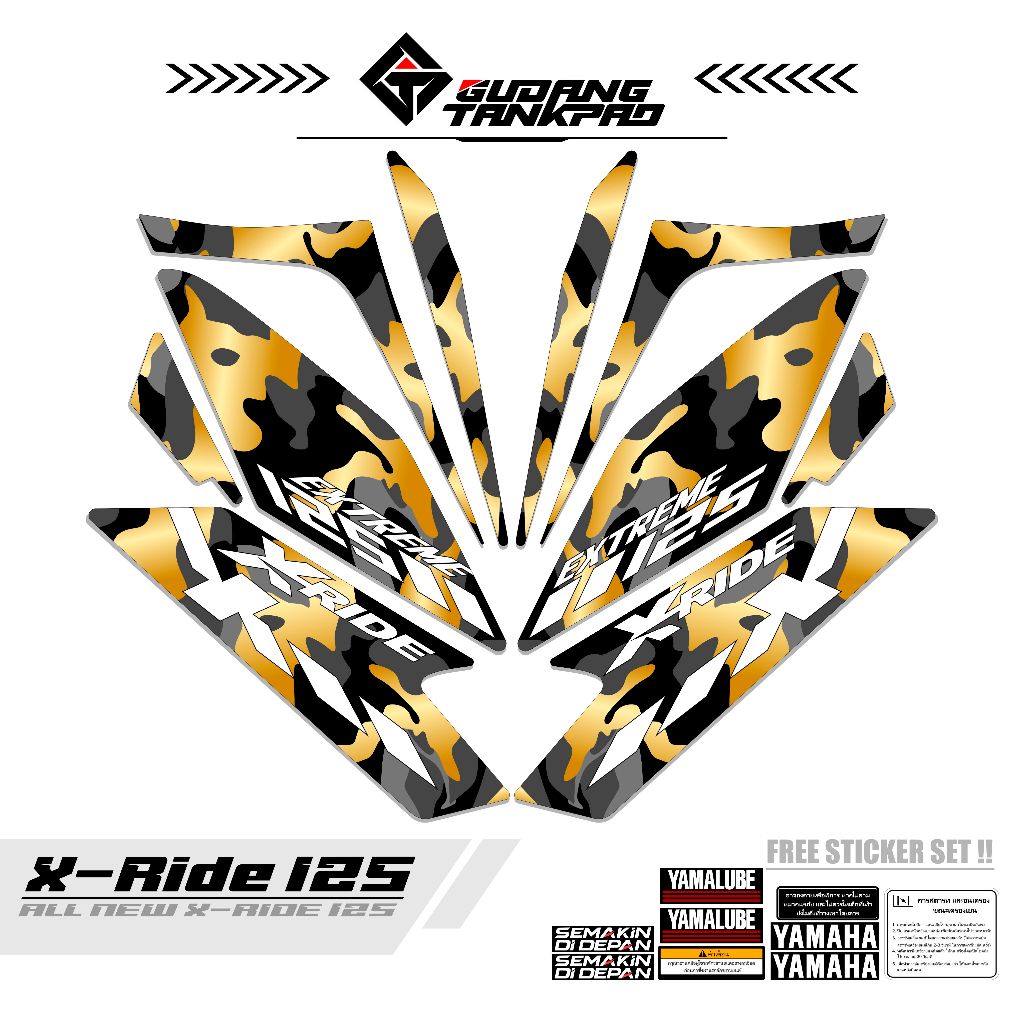 STRIPING MOTOR YAMAHA X RIDE NEW 125 / MTF 11 / STIKER STRIPING VARIASI X RIDE / X RIDE ADVENTURE / 