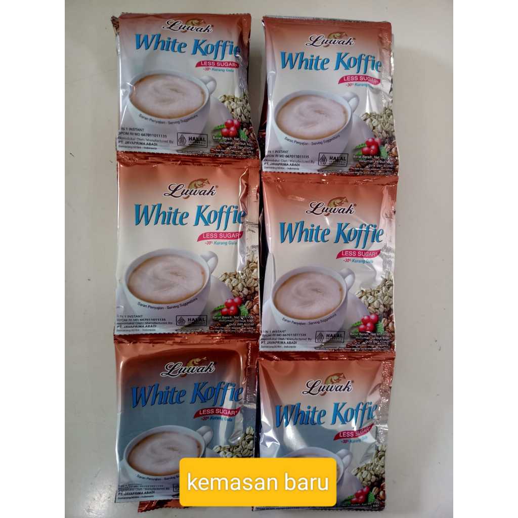 

Kopi luwak white koffie less sugar (Renceng)