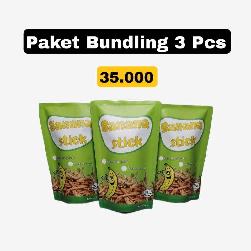 

Banana Stick Paket ( 3 pcs ) 85g Renyah & Lezat