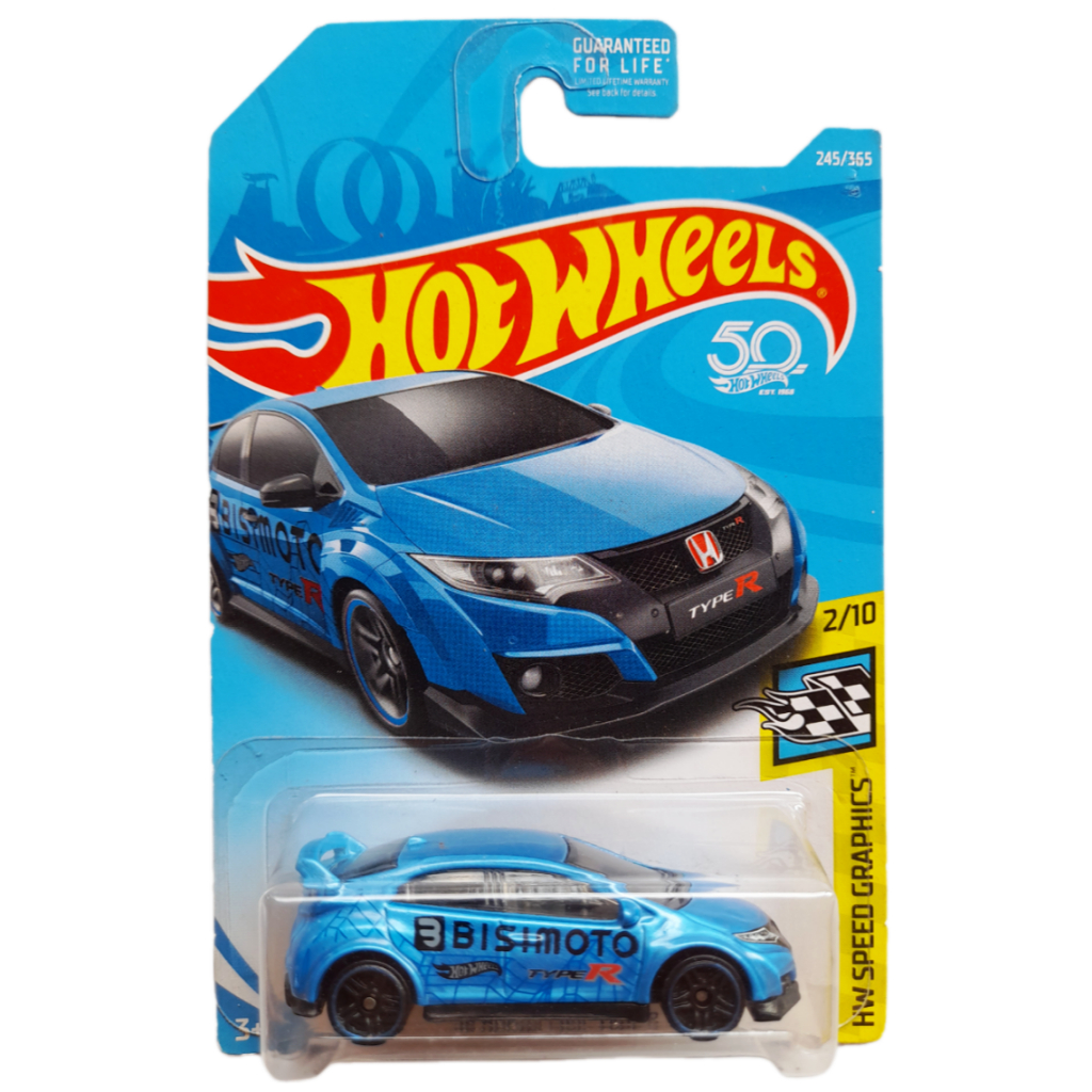 Hot Wheels 2016 Honda civic Type R Bisimoto Blue US Card