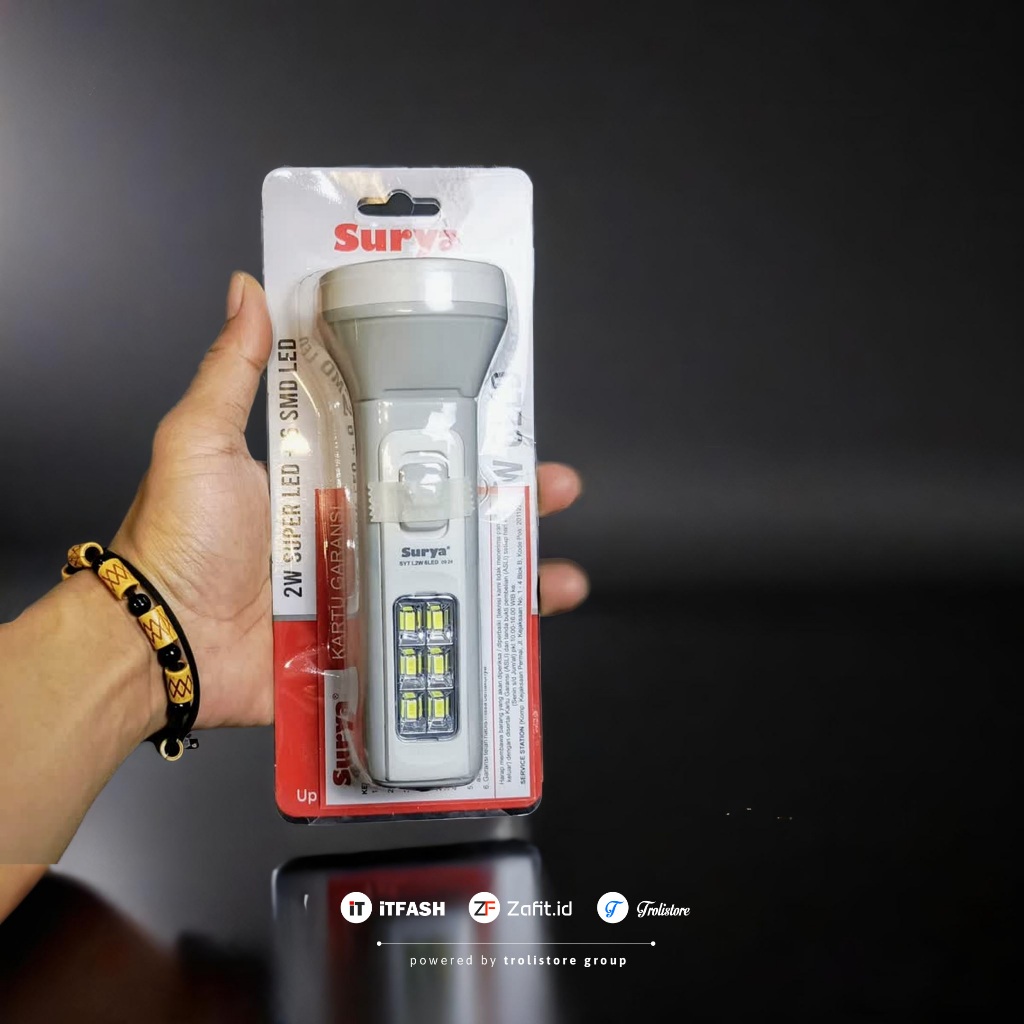 GROSIR TROLIS Z663 SURYA SYT L2W SENTER SOROT + LAMPU EMERGENCY TERANG SEBAR | CAS | BATERAI TANAM |