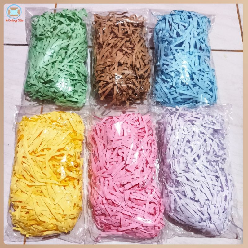 

KERTAS CACAH KERTAS SERUT KERTAS SHREDDED PAPER KERTAS POTONG PACKING HAMPERS