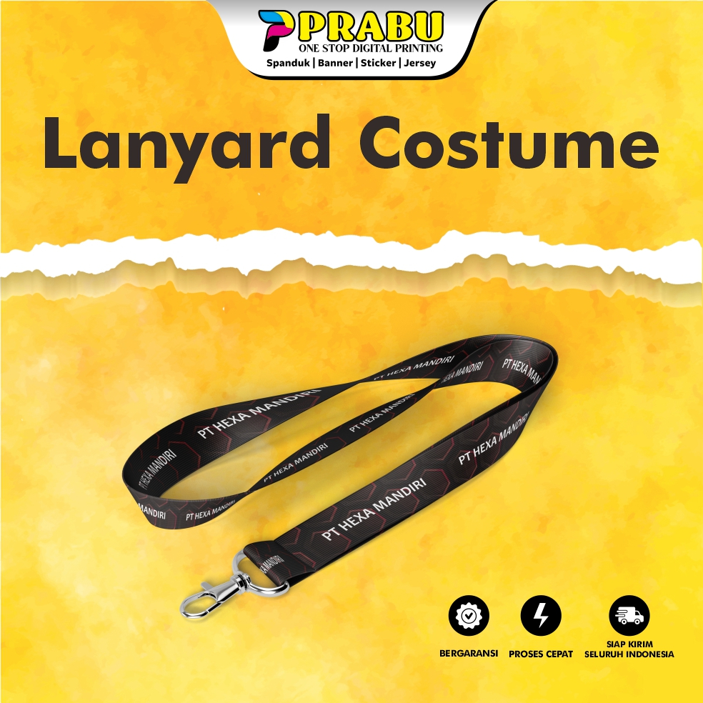 

LANYARD ID CARD CUSTOM PROSES 2 - 4 HARI / CETAK TALI LANYARD PRINTING 2 SISI FULL COLOR