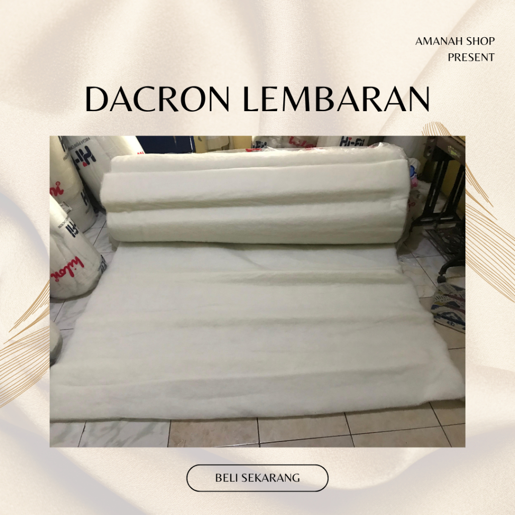 Dakron Lembaran Silikon Grade A+ 9oz | Ukuran 100x200 cm Tebal 3cm | Isi Bantal Sofa Boneka Kasur