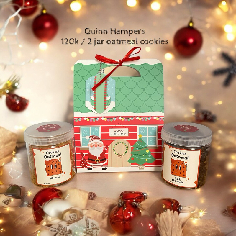 

HAMPERS NATAL isi 2 toples cookies oatmeal (parsel / hadiah christmas) TERMURAH