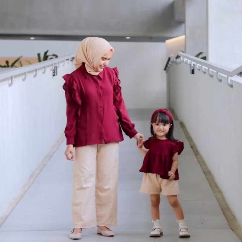 Nola Couple Ibu Dan Anak / Baju Couple Ibu Dan Anak Perempuan / Blouse Couple Ibu Anak Perempuan / T