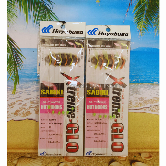 SABIKI HAYABUSA XTREME-GLO SIZE 10 & 14 UMPAN KAIL PANCING MANIA