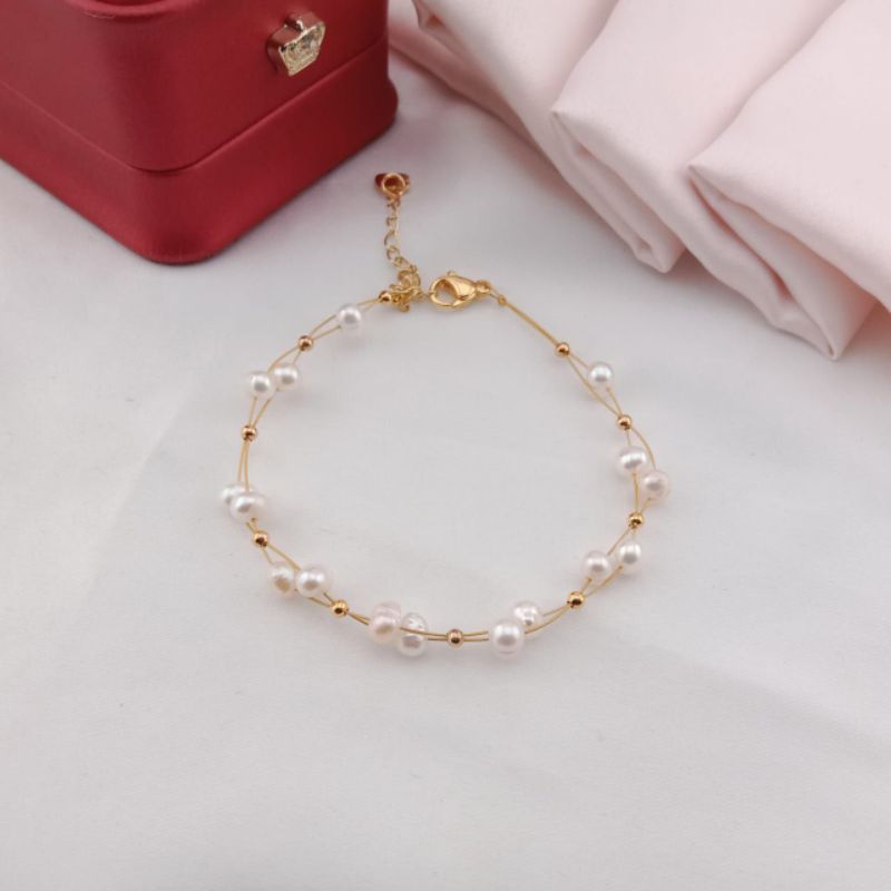 Perhiasan mutiara. gelang mutiara ori