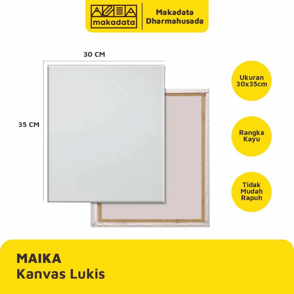 

CANVAS | KANVAS LUKIS POLOS PUTIH MAIKA UKURAN 30X35CM (1 PCS)