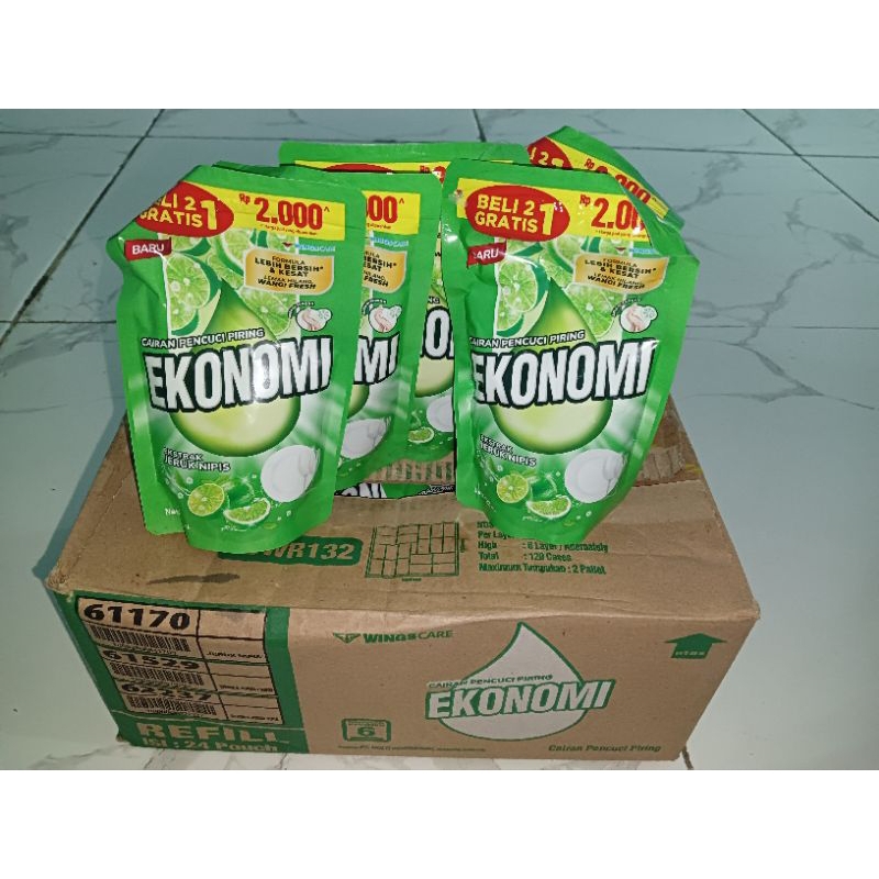 Ekonomi Jeruk Nipis 1 dus @122ml isi 24/sabun cuci piring kemasan 2000