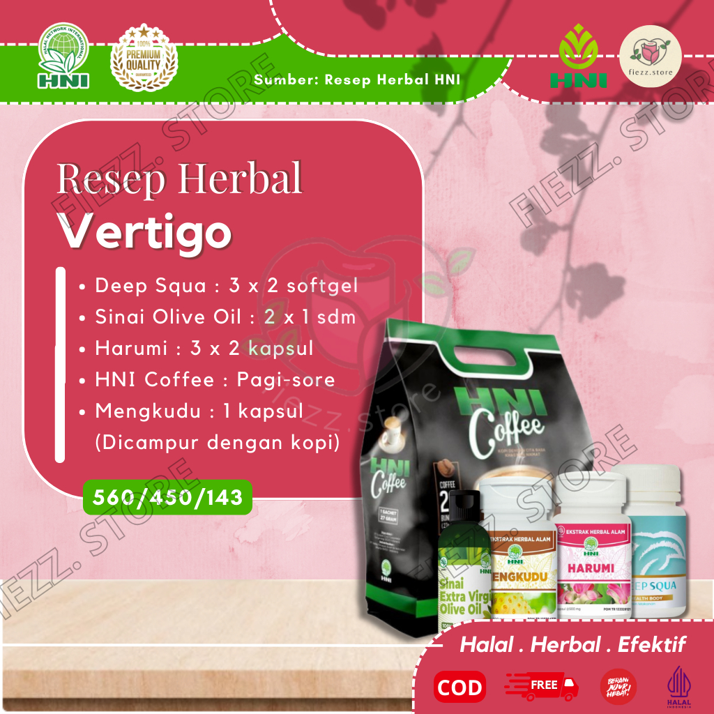 Resep Herbal HNI HPAI VERTIGO➖Obat Untuk Penyakit Vertigo
