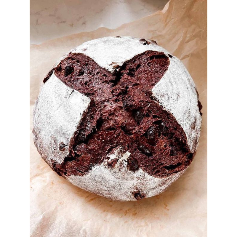 

Roti Sourdough CHOCOLATE Tanpa Gula, Susu Dan Telur/100% Sourdough Country Bread Long Fermentation BY SOURDOUGH BDL