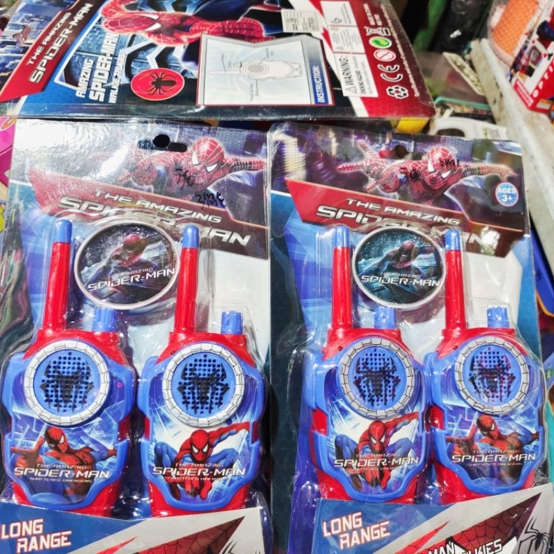 Walkie Talkie Spider Man,Mainan Anak Walkie Talkie Spider Man Avengers Frozen,Edukasi Mainan Telpon