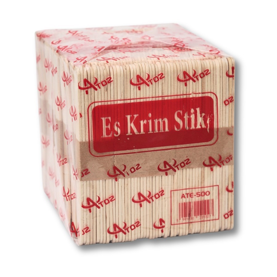 Atoz Stik Es Krim Kayu Premium isi 500 pcs - Ice Cream Popsicle Wooden Stick