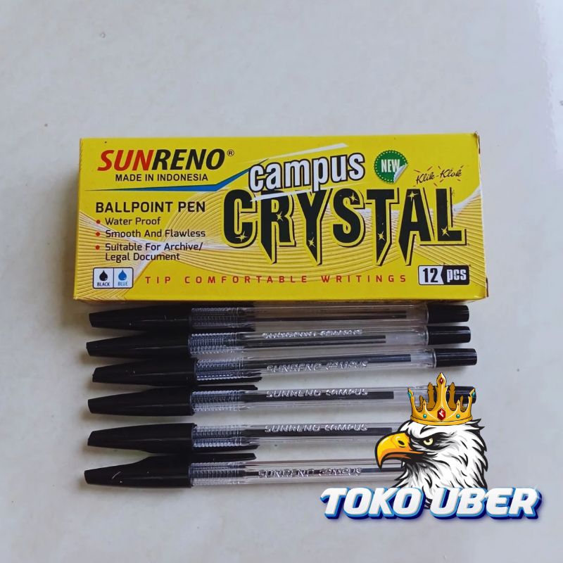 

1 Lusin Pulpen Sunreno Campus Crystal Isi 12pcs