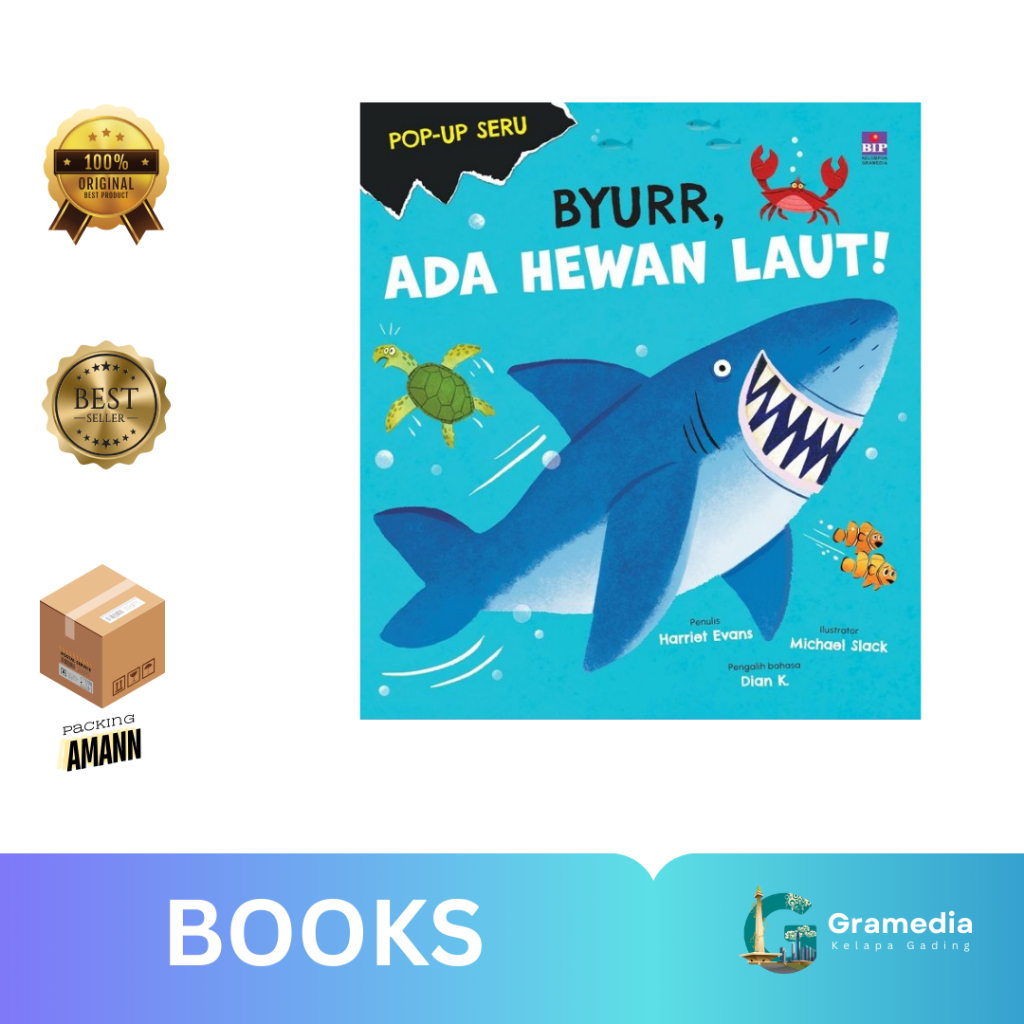 Gramedia MKG - Buku Anak Pop-Up Seru Byurr, Ada Hewan Laut (Harriet Evans)