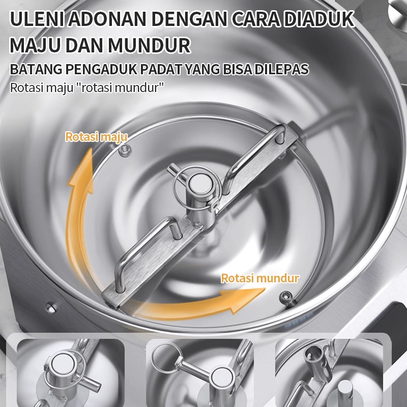 Ay00 Phlinice Pengaduk Adonan Multifungsi Komersial/Rumah Tangga Pengaduk Adonan Otomatis Penuh 5 8