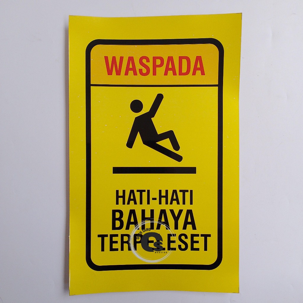 

Stiker Bahaya Terpeleset - Fall Risk - Awas Licin - Stiker Vinyl