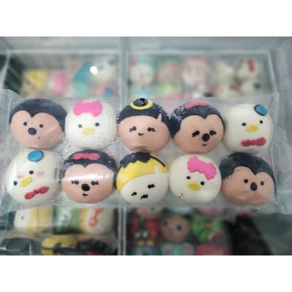 

Bakpao Karakter Mickey mix (Coklat, Coklat Keju, Coklat Oreo) isi 10 pcs