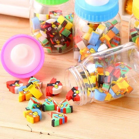 

Penghapus Angry Bird Mini Dalam kemasan botol susu - Eraser / Setip