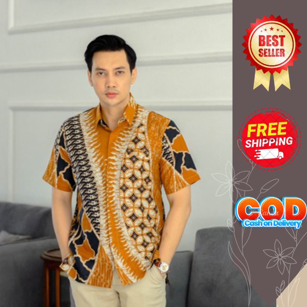 BATIK HAYATI EKSKLUSIF KEMEJA BATIK LENGAN PENDEK PANJANG BAHAN  KEMEJA BATIK PRIA KEMEJA BATIK PRIA
