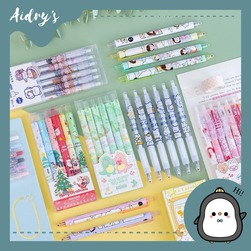 

❤️ AIDRY’SLOVE ❤️ 6PCS/ SET PULPEN GEL 0,5mm AESTHETIC | PULPEN GEL ISI 6pcs