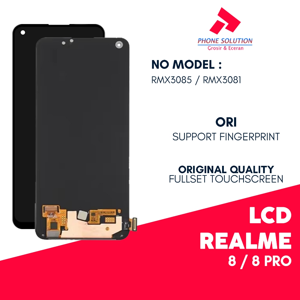 LCD Oppo Realme 8 Pro / LCD Realme 8 4G - Fullset Touchscreen  ORIGINAL- Garansi 1 Bulan
