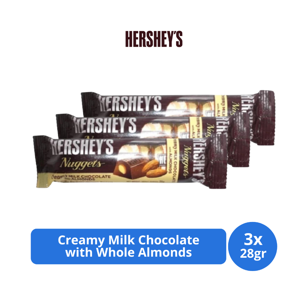 

Hershey's Nuggets Creamy Milk Chocolate with Almonds 28gr x 3 pcs