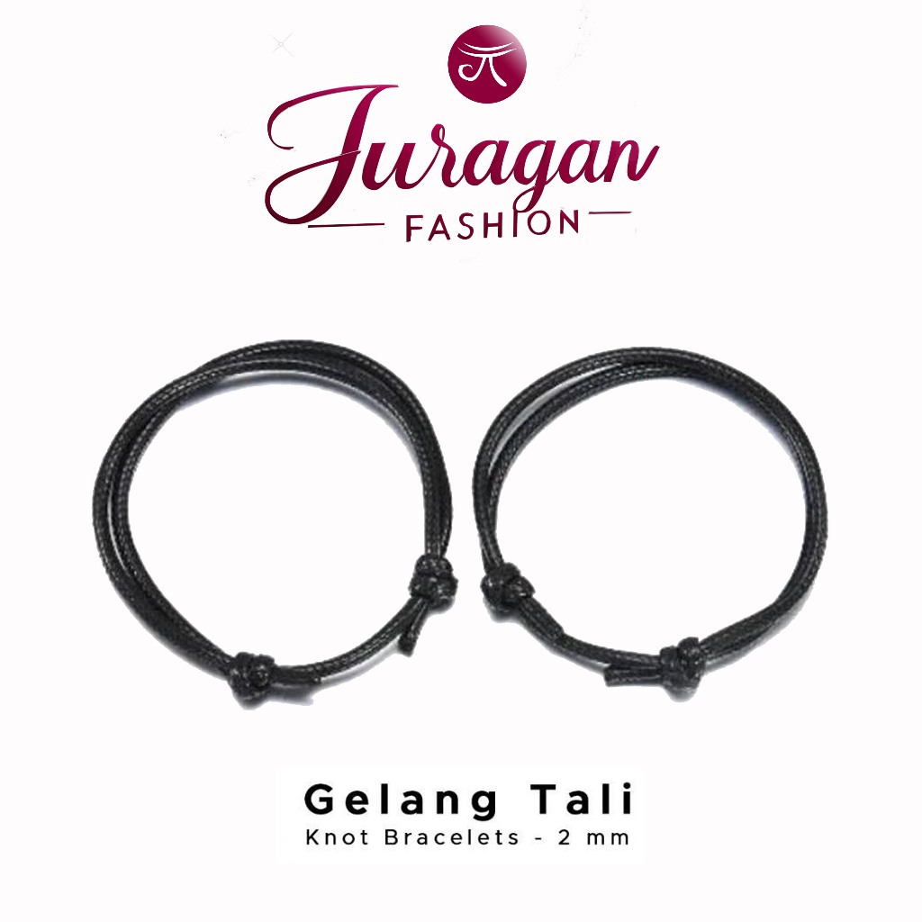 Gelang Couple Tali Hitam Polos Gelang Tali Hitam Polos 1Pcs