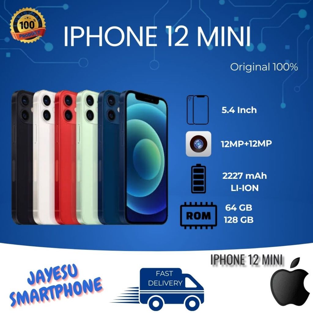 Apple iPhone 12 Mini 64GB/128GB GSM LTE 4G Garansi 1 Bulan