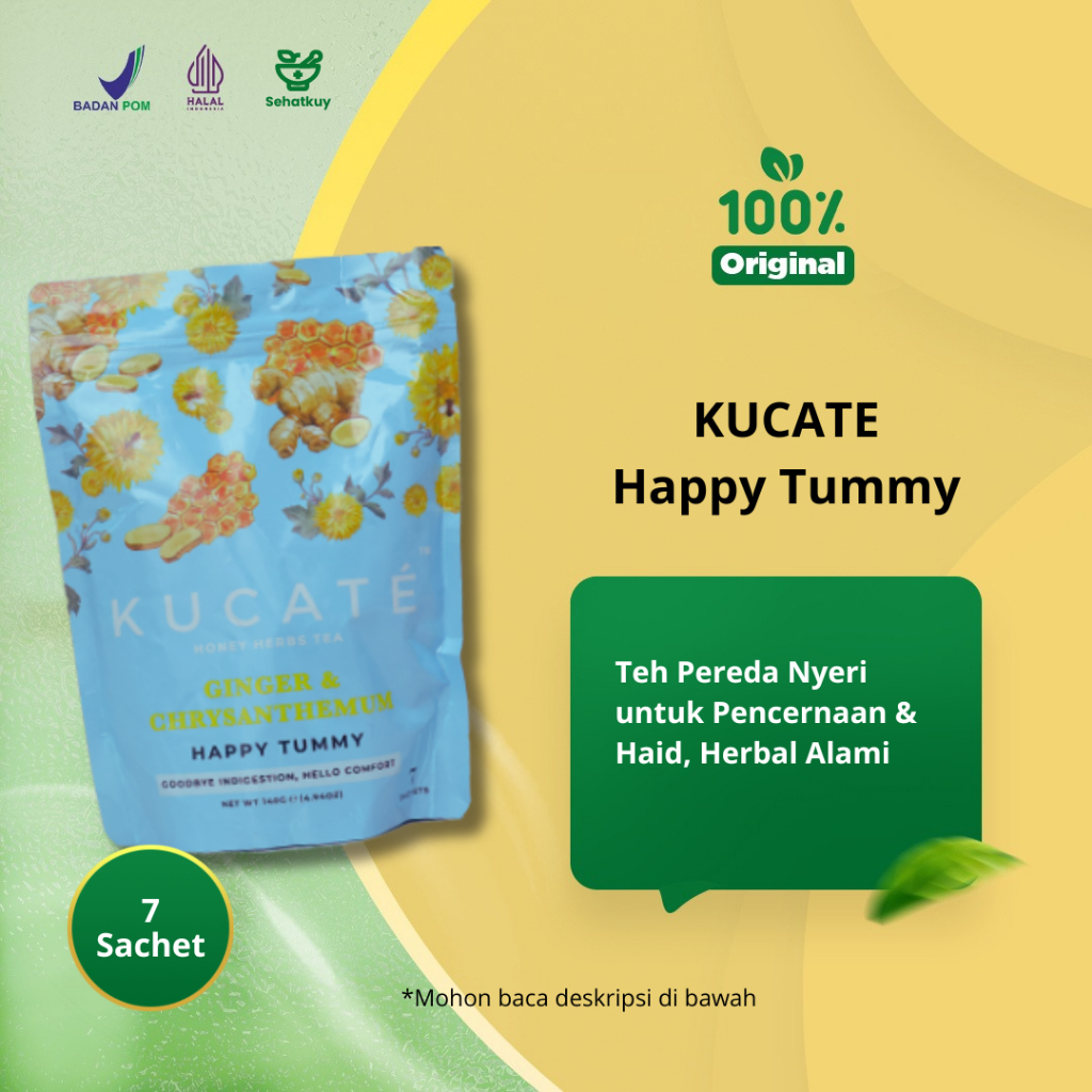 

kucate Happy Tummy - Tea Kesehatan Dengan ekstak bunga chrysanthemum 7 sache