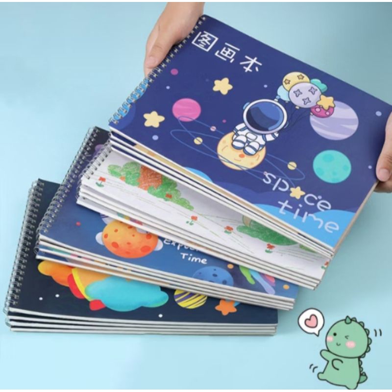 

Drawing Sketchbook A4 / Buku Gambar Anak sekolah motif karakter kartun 30 Halaman